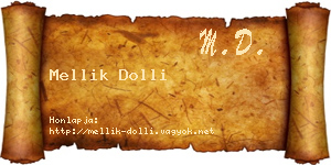 Mellik Dolli névjegykártya